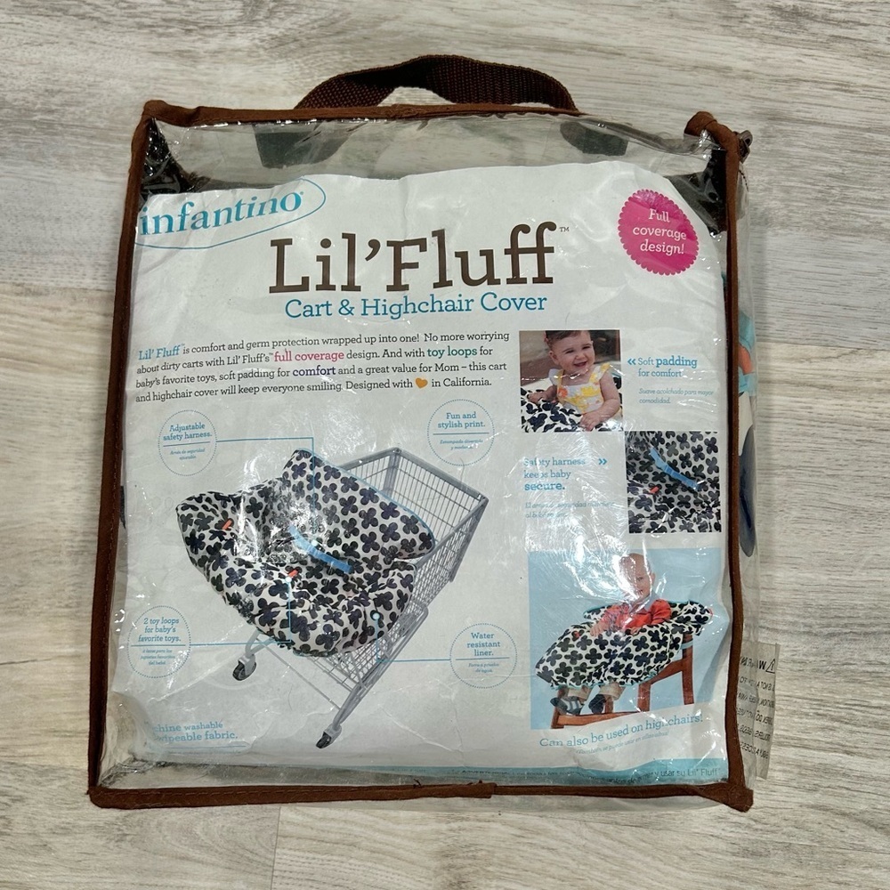Infantino Baby Toddler Shopping Cart High Chair Cover Pad Washable Neutral